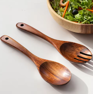 "Natural Harmony Collection"™-Wooden Salad Serving Spoons