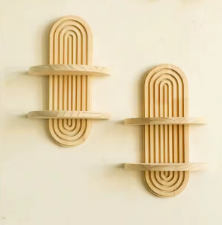 "Wooden Harmony Collection"™-Oval Wall Shelf