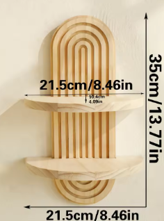 "Wooden Harmony Collection"™-Oval Wall Shelf