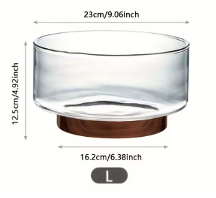 "Nature Touch Collection"™-Wood & Glass Essence Saucer