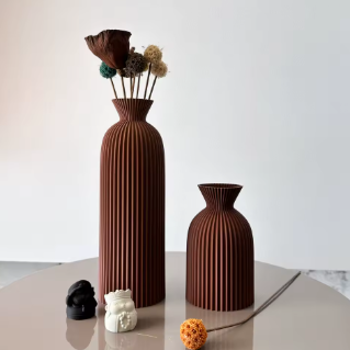 "Ribbed Harmony Collection"™ – Minimalist Vase